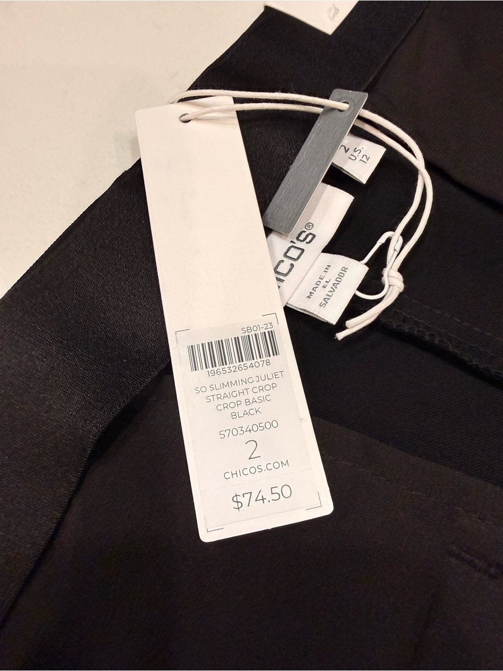 NWT – Chico’s So Slimming Juliet Crop Pants – Size 2 (Large/12) - Picture 6 of 10